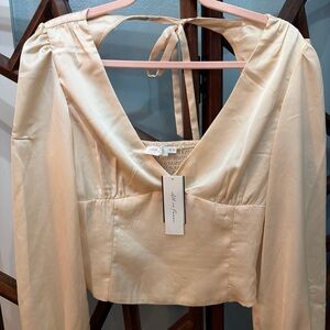 NWT Silky Cream Women's Top